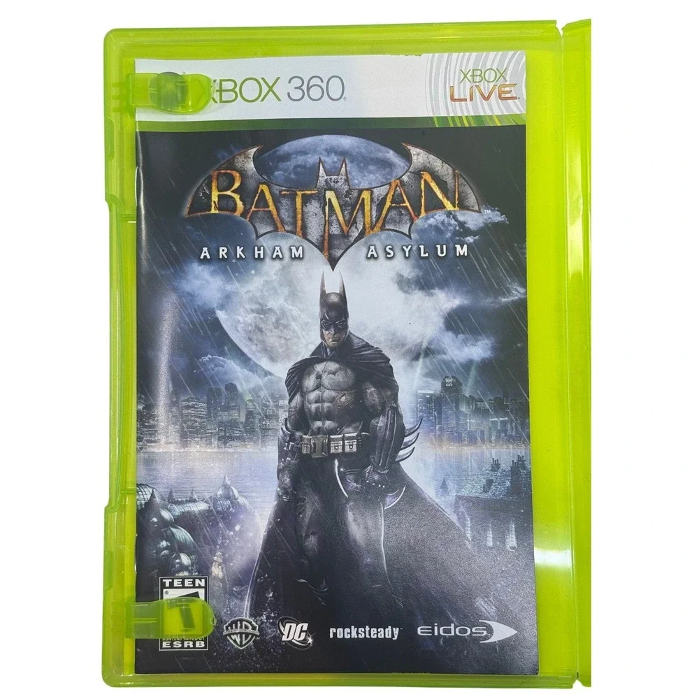 Batman Arkham Asylum Xbox 360 Video Game Eidos Rocksteady NTSC Complete CIB